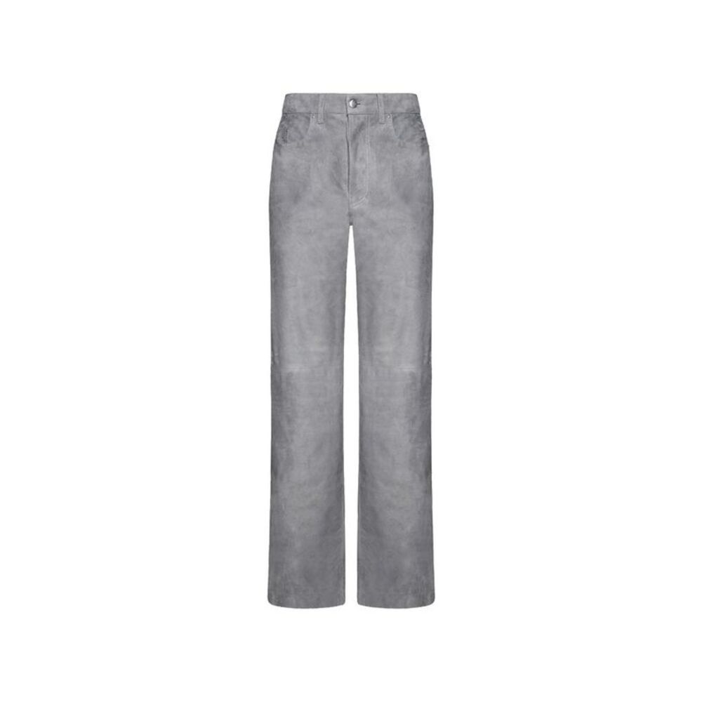 Amiri Gray Leather Men's Pants